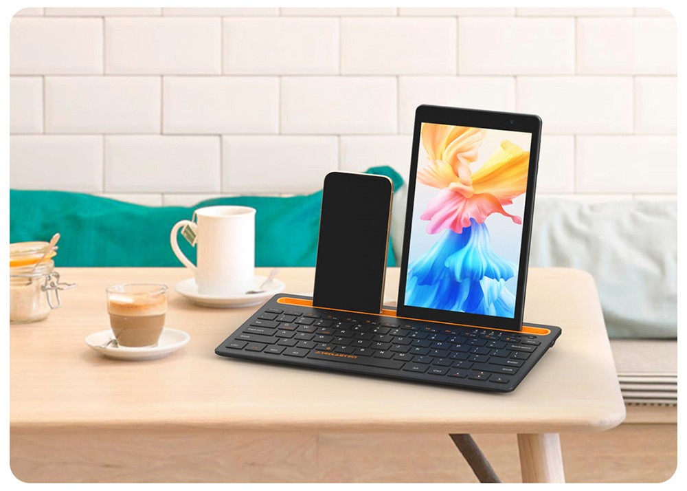 Teclast KS10 Bluetooth Tablet Keyboard with Stand Compatible with Windows, Android, and iOS Devices