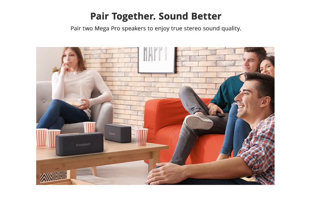 Refurbished Tronsmart Mega Pro 60W Home Bluetooth Speaker Black