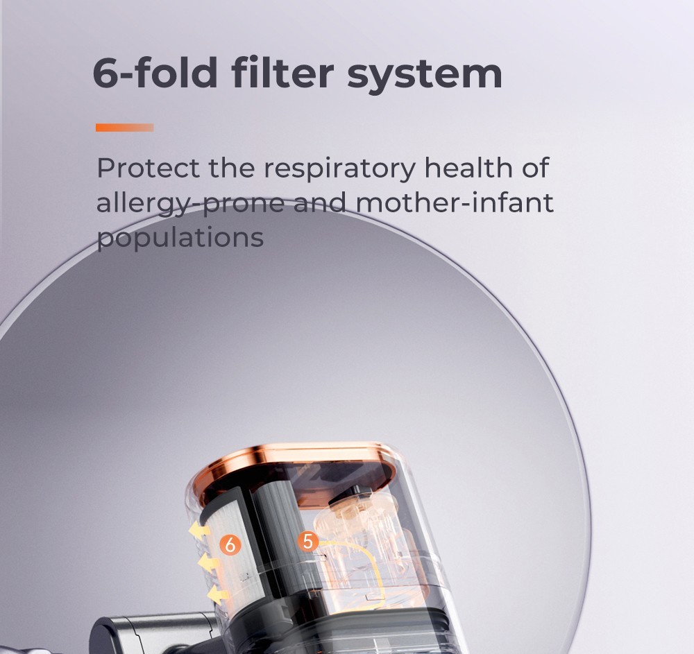 Uwant V100 Cordless Vacuum Cleaner with 4 in-1 All-round Base Station 200AW Suction Auto Power Adjust Double Dust Cup 4 Cleaning Modes Anti-Winding 2500mAh Battery 72 Mins Runtime LED Display - Grey