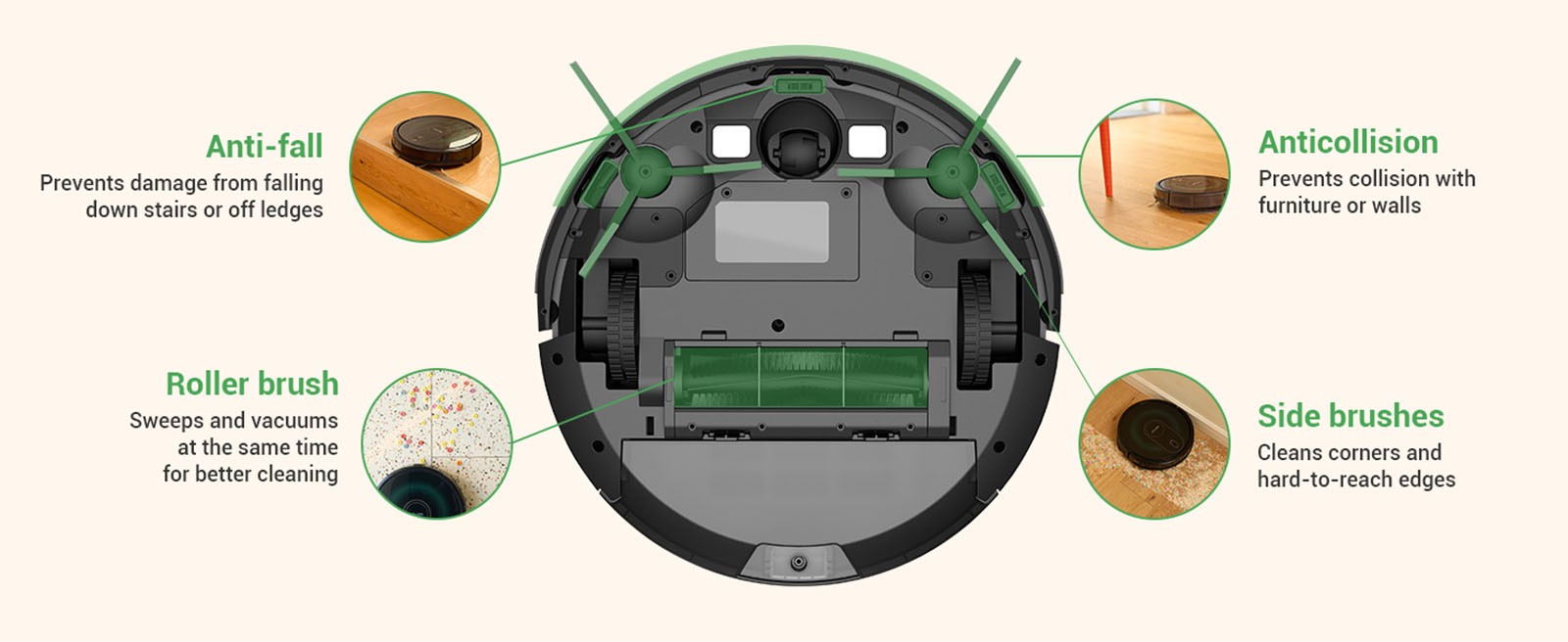 Robotický vysávač Vactidy T8, vysávač 2 v 1 na mopovanie, sanie 3000Pa, 250ml nádoba na prach, detekcia kobercov, ovládanie aplikáciou/hlasom, doba prevádzky až 100 min.