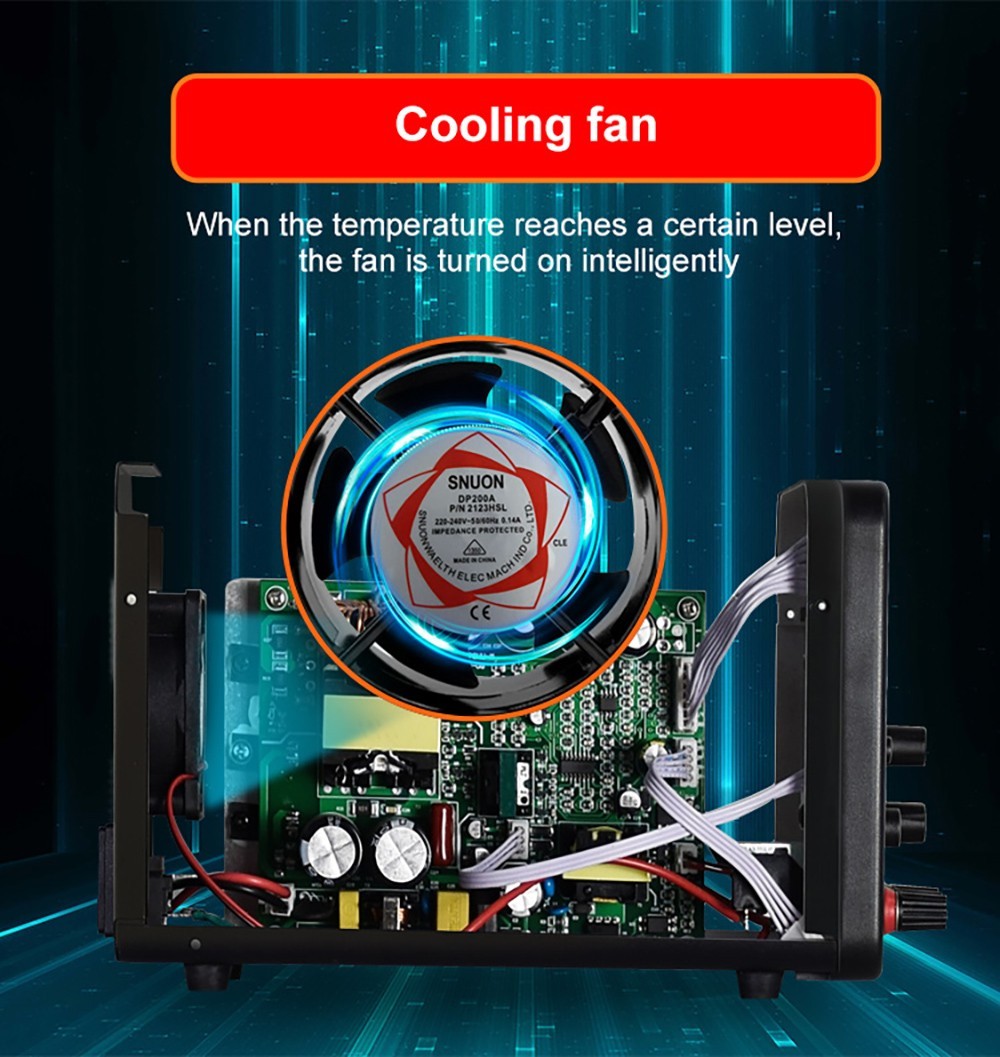 Wanptek APS305H Programmable Regulated DC Power Supply, 30V 5A, Storage Memory Function, Encoder Adjustment, USB Fast Charge, 4-Digit Display, Low Ripple, Cooling Fan Black - UK Plug