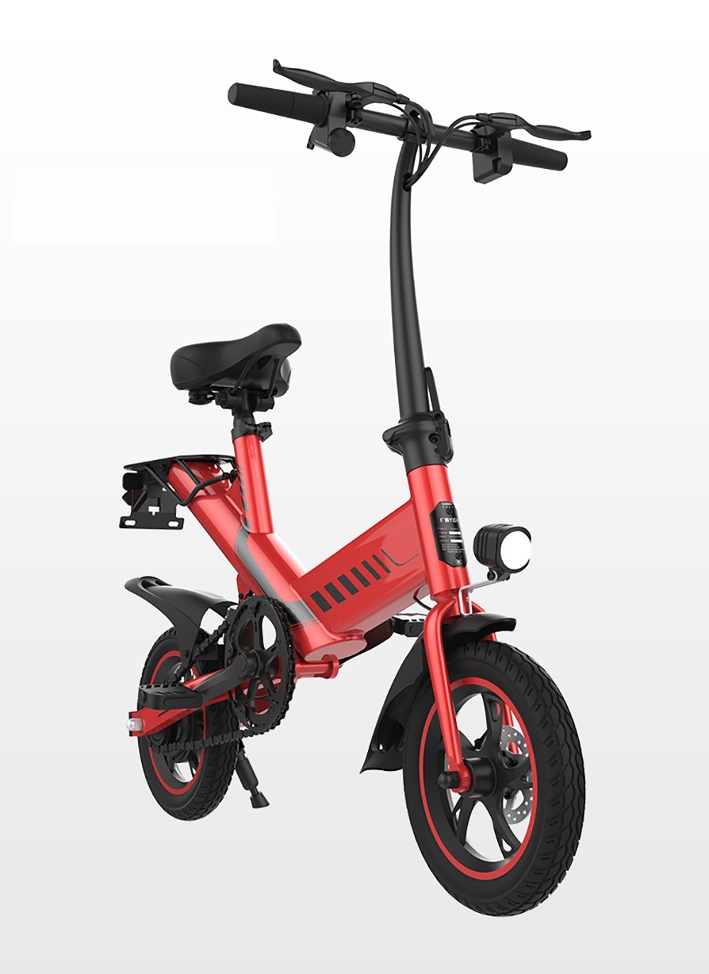 Y1S Electric Bike 12 inch Tire 250W Brushless Motor (Peak 350W), 25km/h Max Speed, 36V 10.4Ah Lithium Battery 45km Range - Red