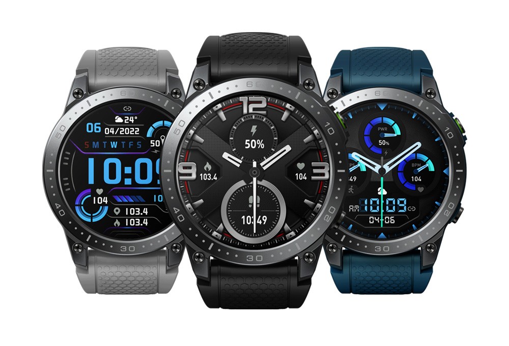 Zeblaze Ares 3 Pro Voice Calling Smartwatch 1.43in Ultra HD AMOLED Display Heart Rate SpO2 Blood Pressure Monitor - Blue