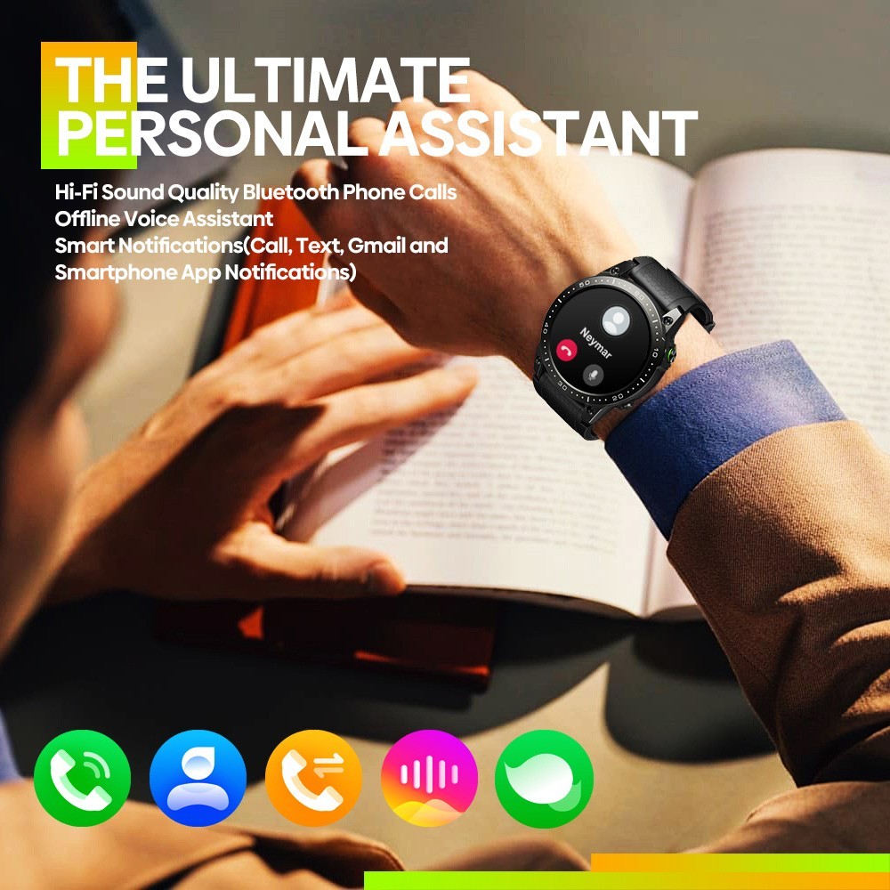 Zeblaze Ares 3 Pro Voice Calling Smartwatch 1.43in Ultra HD AMOLED Display Heart Rate SpO2 Blood Pressure Monitor - Blue
