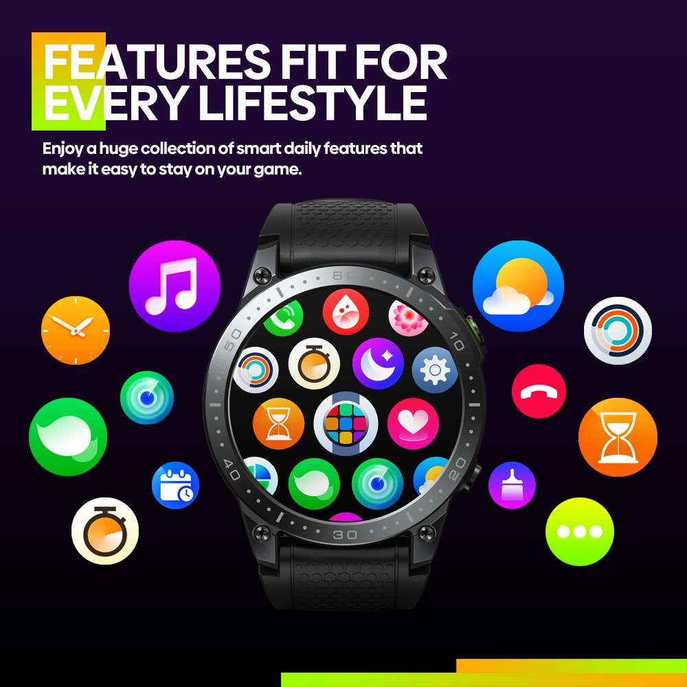 Zeblaze Ares 3 Pro Voice Calling Smartwatch 1.43in Ultra HD AMOLED Display Heart Rate SpO2 Blood Pressure Monitor - Blue