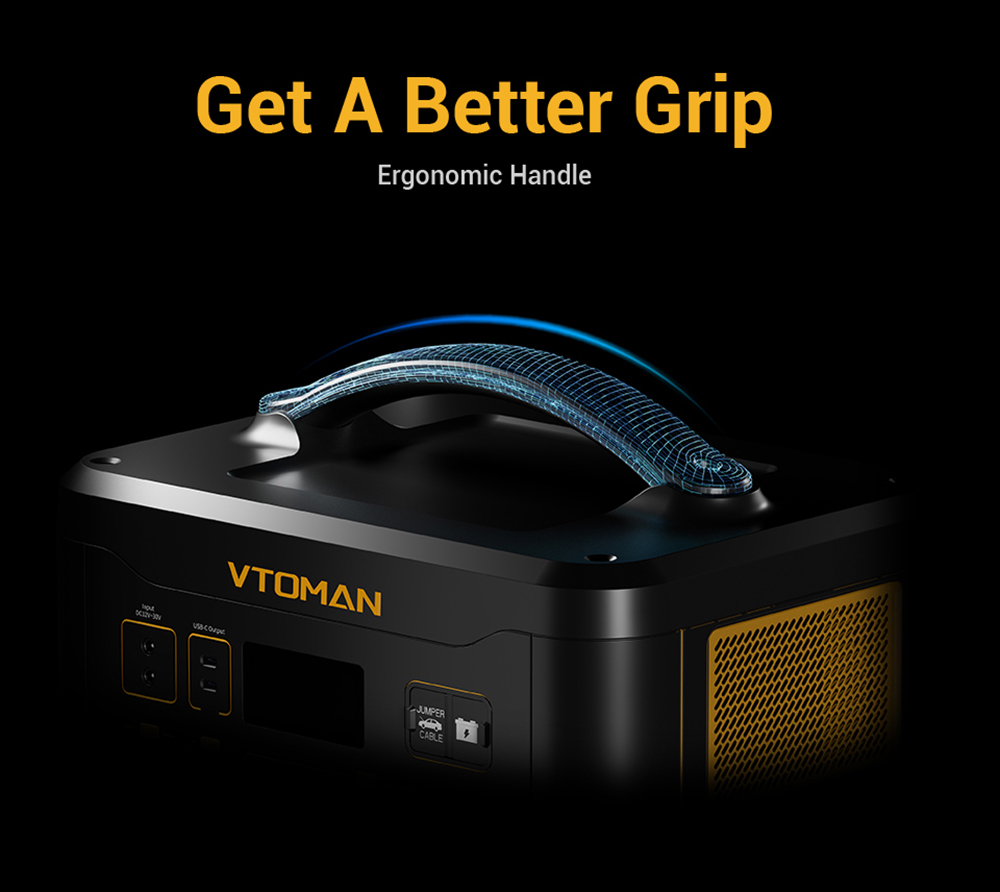 VTOMAN JUMP 1500X Portable Power Station, 828Wh LiFePO4 Solar Generator, 1500W AC Output, Expandable to 2376Wh, 12V Jump Starter, LED Flashlight, 12 Ports