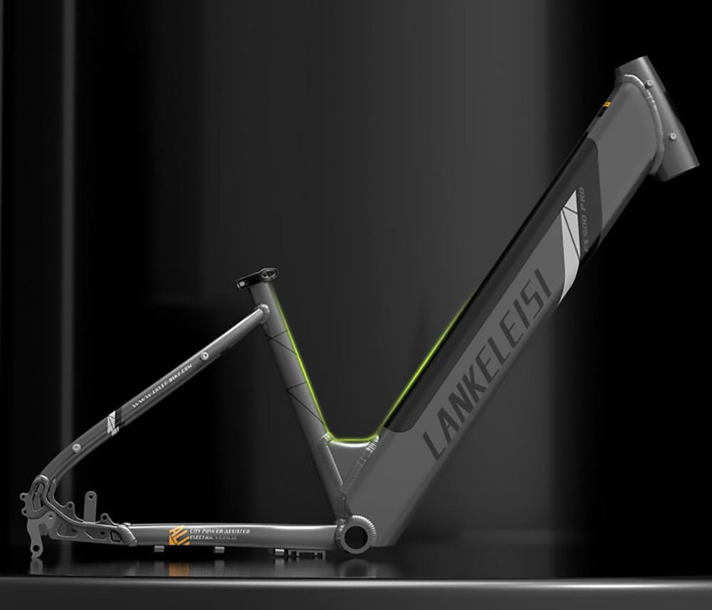 LANKELEISI ES500PRO Electric Bike 500W Motor 48V 14.5Ah Battery 24'' Tire 32km/h Max Speed Shimano 7 Speed Gear - Grey