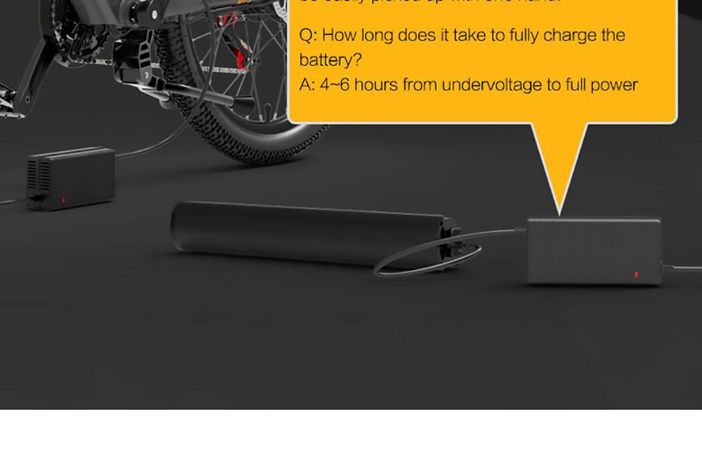 LANKELEISI ES500PRO Electric Bike 500W Motor 48V 14.5Ah Battery 24'' Tire 32km/h Max Speed Shimano 7 Speed Gear - Grey