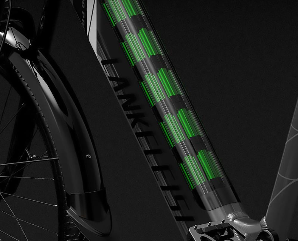 LANKELEISI ES500PRO Electric Bike 500W Motor 48V 14.5Ah Battery 24'' Tire 32km/h Max Speed Shimano 7 Speed Gear - Grey