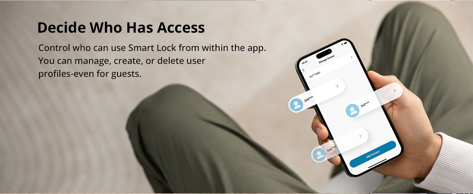 eufy C210 Smart Lock, Keypad/Key Unlock, Anti-Peep Passcode, App/Voice Control