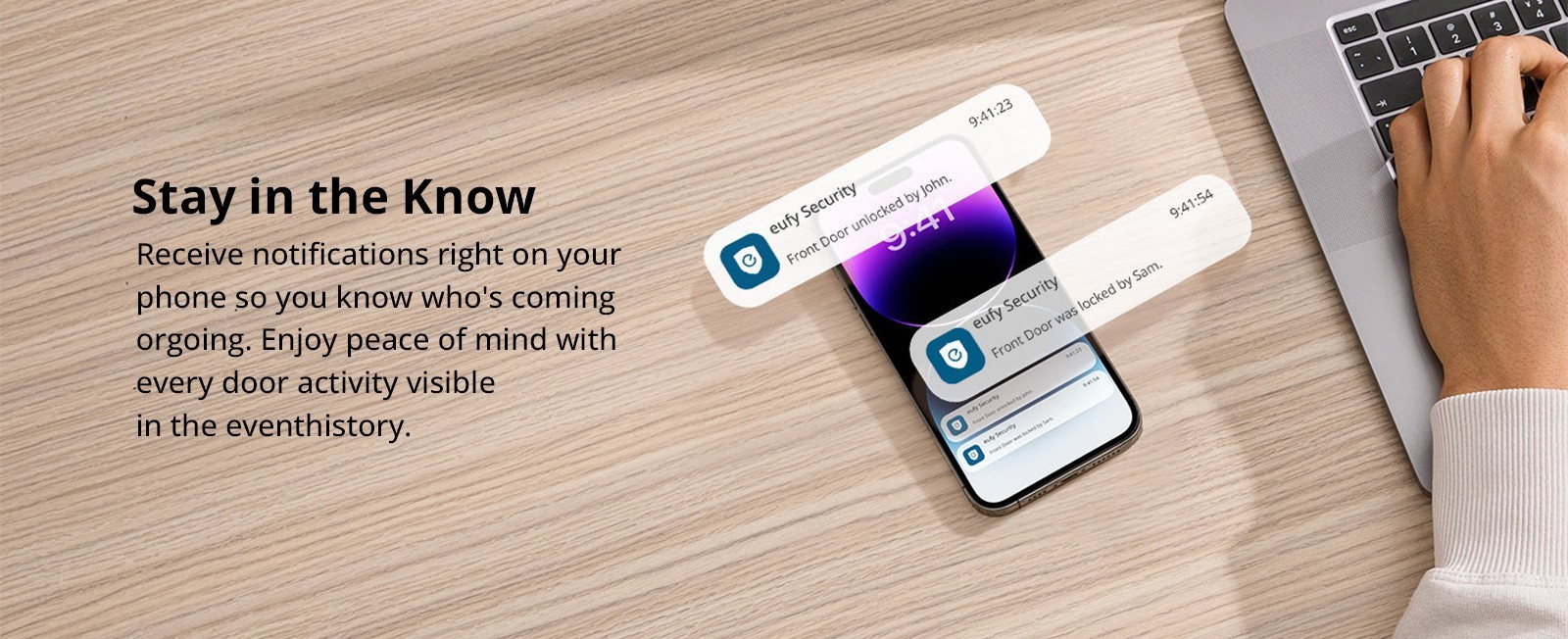 eufy C210 Smart Lock, Keypad/Key Unlock, Anti-Peep Passcode, App/Voice Control