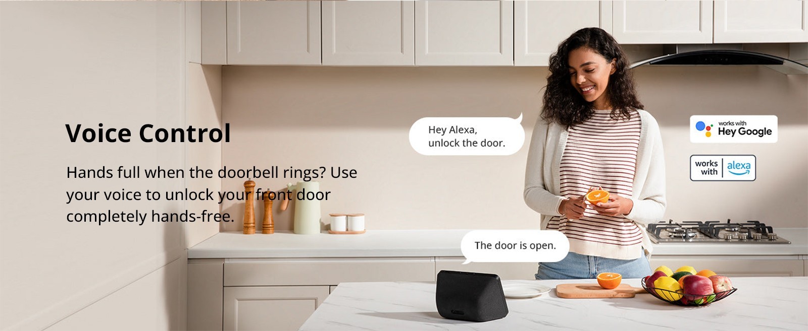 eufy C210 Smart Lock, Keypad/Key Unlock, Anti-Peep Passcode, App/Voice Control