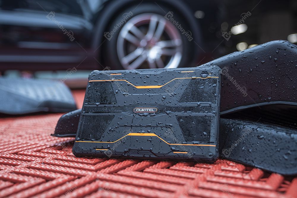 OUKITEL RT5 Rugged Android 13 Tablet, 10.1 Inch 1920x1200 FHD, MTK MT8788 Octa Core 2.0GHz, 14GB RAM 256GB ROM, 16MP Front&Rear Camera, Dual 4G SIM, GPS/GALILEO/GLONASS, Wi-Fi BT TF, 11000mAh Battery 33W Fast Charging, Water/Dust/Shock-proof - Black