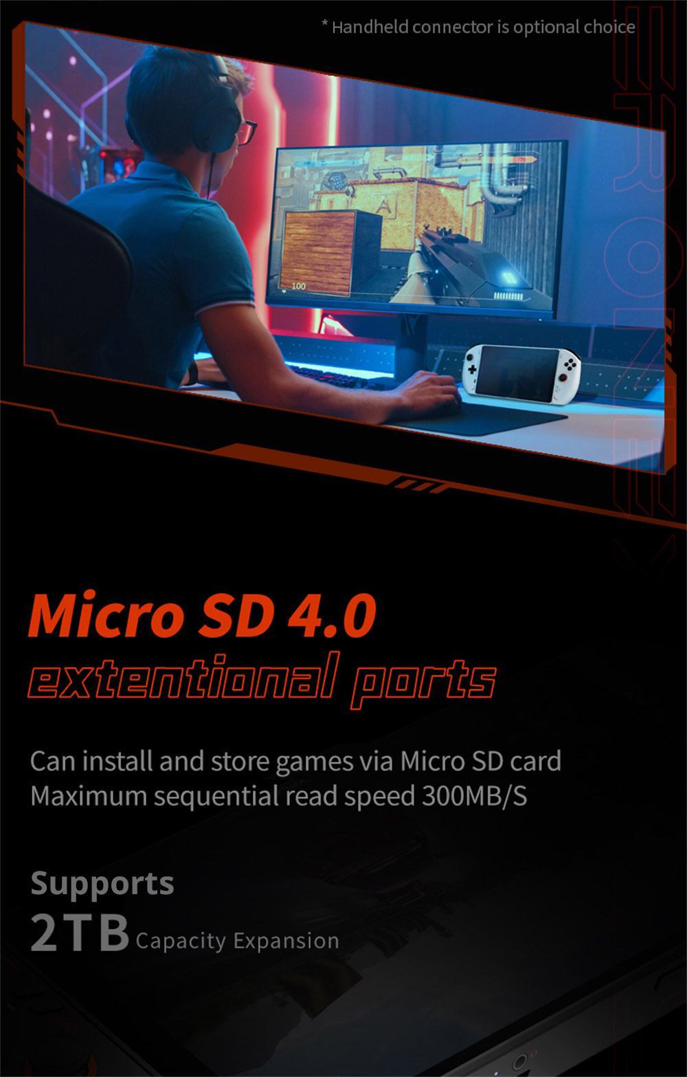 One Netbook OneXPlayer 2 Pro 5 in 1 Handheld Gaming PC 8.4'' 2K IPS Screen AMD Ryzen 7 7840U 32GB LPDDR5 RAM 1TB M.2 Windows 11 EU - Black