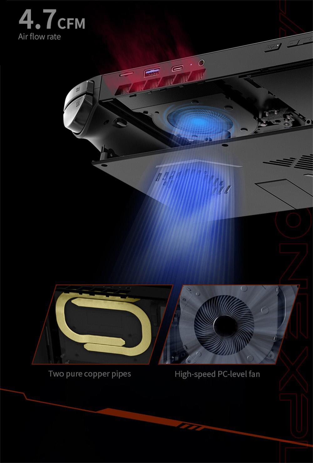 One Netbook OneXPlayer 2 Pro 5 in 1 Handheld Gaming PC 8.4'' 2K IPS Screen AMD Ryzen 7 7840U 32GB LPDDR5 RAM 2TB M.2 Windows 11 EU - Black