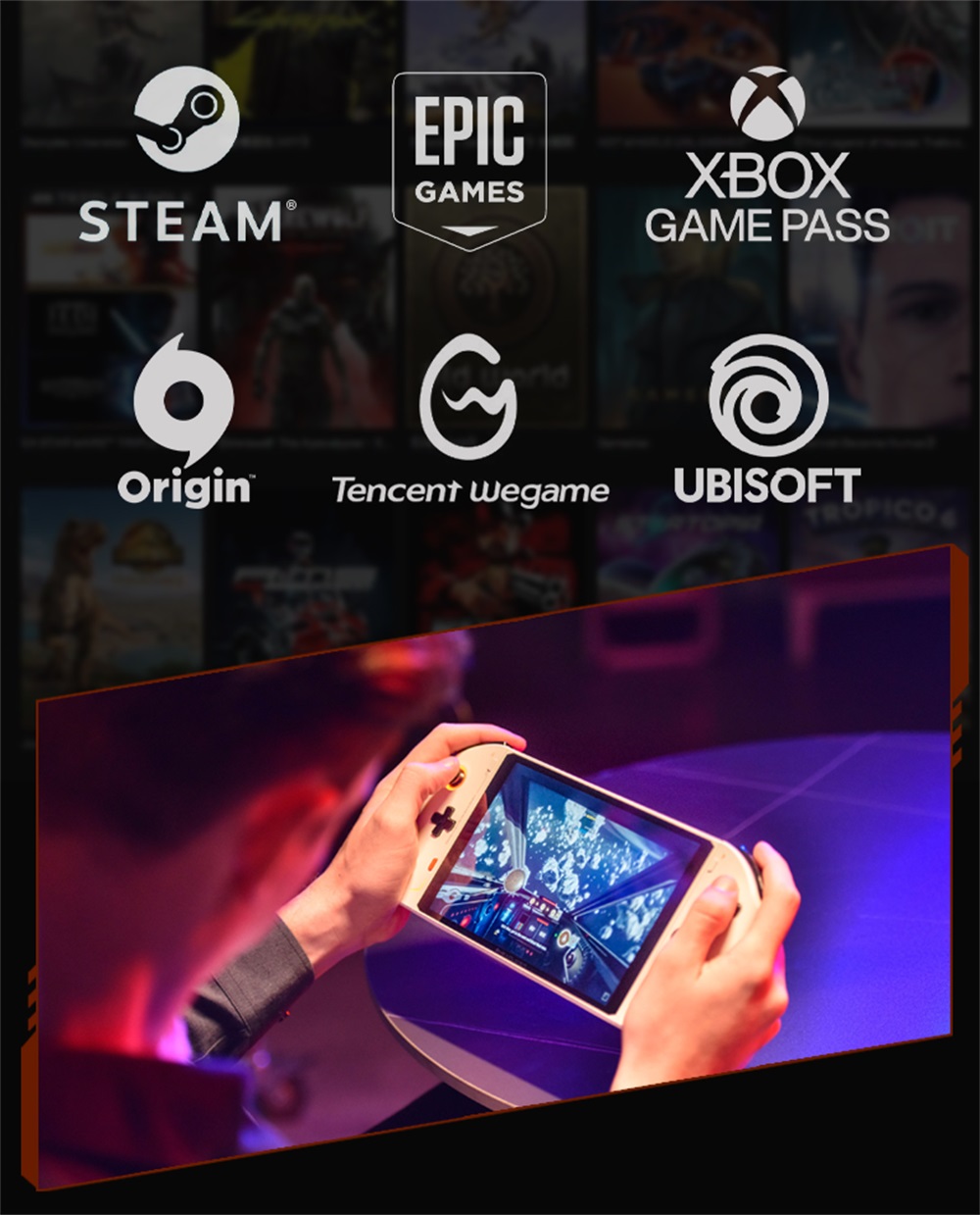 One Netbook OneXPlayer 2 Pro 5 in 1 Handheld Gaming PC 8.4'' 2K IPS Screen AMD Ryzen 7 7840U 32GB LPDDR5 1TB RAM M.2 Windows 11 US - Black