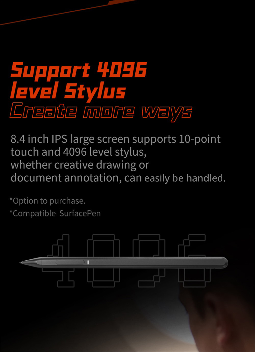 One Netbook OneXPlayer 2 Pro 5 in 1 Handheld Gaming PC 8.4'' 2K IPS Screen AMD Ryzen 7 7840U 32GB LPDDR5 RAM 2TB M.2 Windows 11 EU - Black