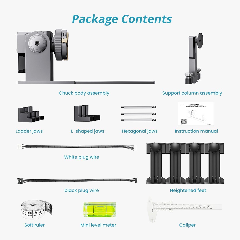 ATOMSTACK Maker R1 Pro Multifunctional Claw Disc Rotary Roller Kit