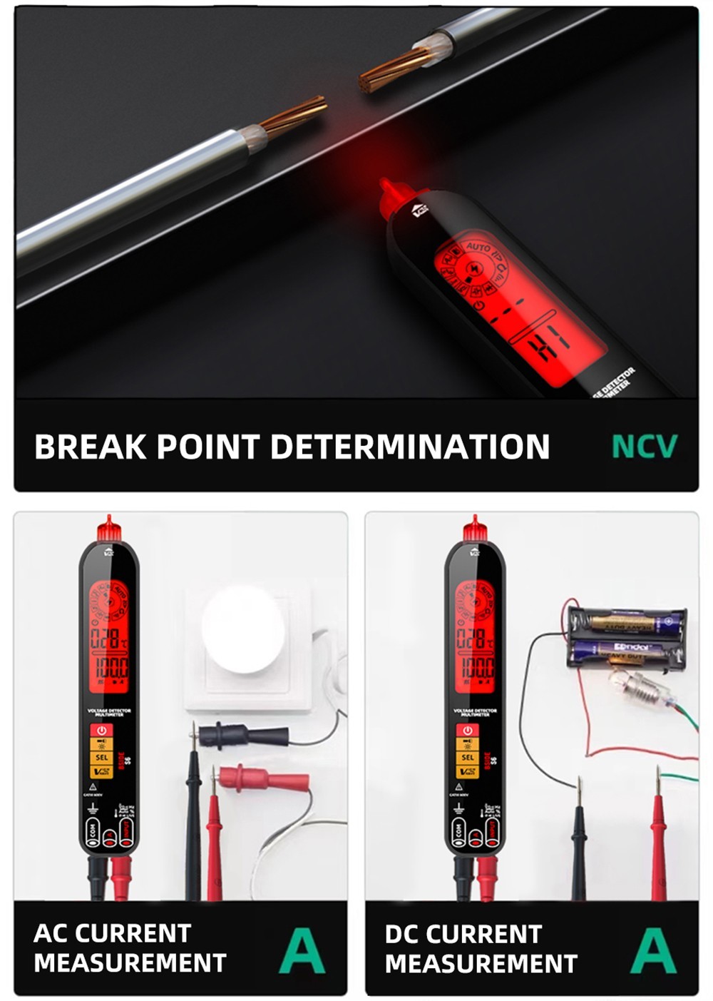 BSIDE S6 Voltage Detector Multimeter Voltage Tester