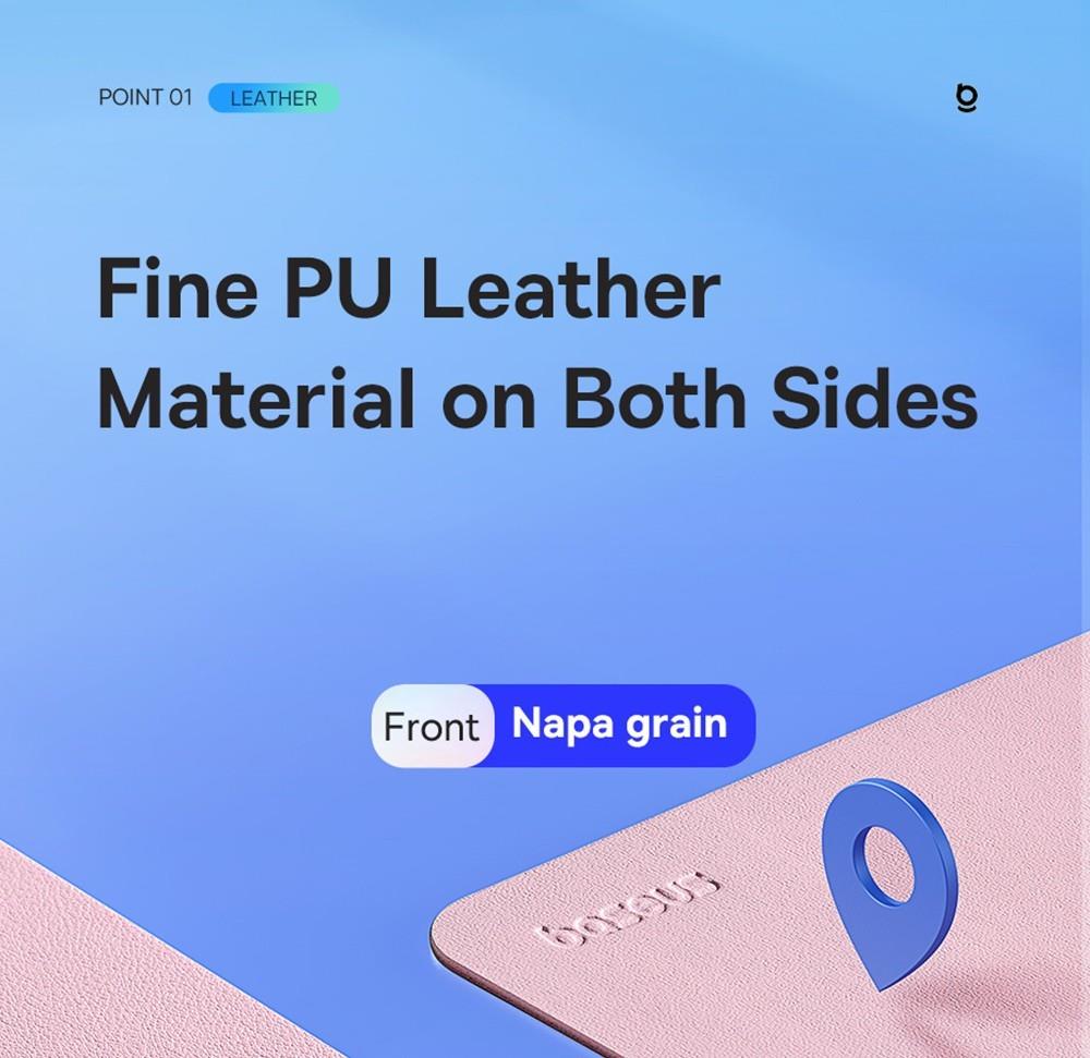 Baseus Mouse Pad PU Leather Waterproof Spill, Scratch Resistant - Pink