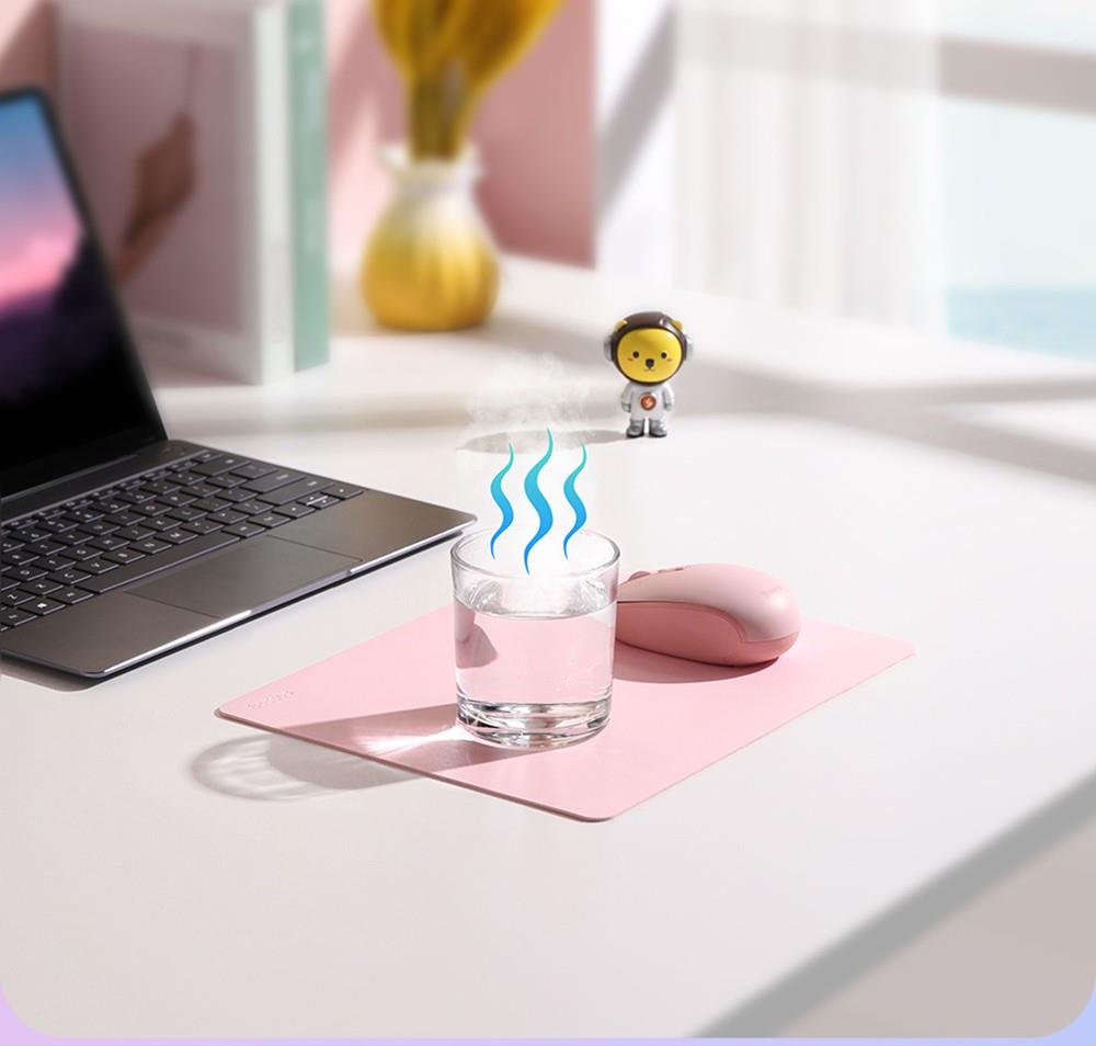 Baseus Mouse Pad PU Leather Waterproof Spill, Scratch Resistant - Pink