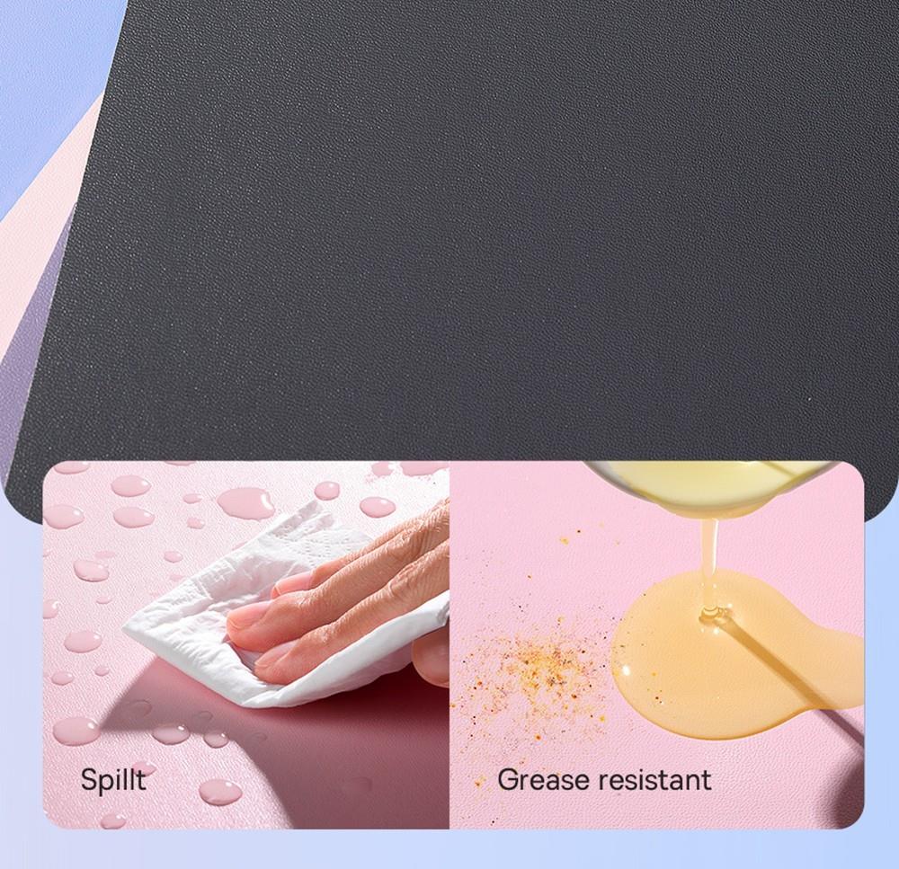 Baseus Mouse Pad PU Leather Waterproof Spill, Scratch Resistant - Pink