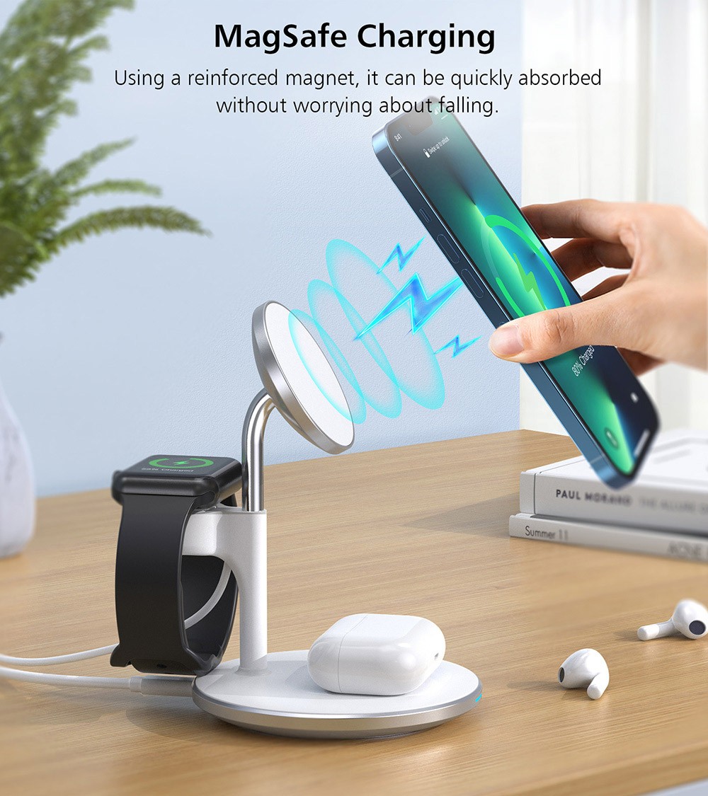 Choetech T585-F 3 in 1 Magnetic Wireless Charging Stand