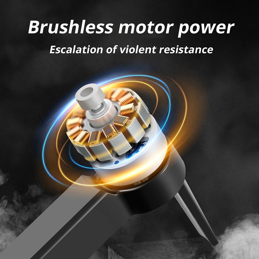 E88 EVO Brushless Motor Drone with Dual Cameras, 2.4GHz, 2.4G WIFI, Optical Flow Positioning, 2 Batteries, Grey