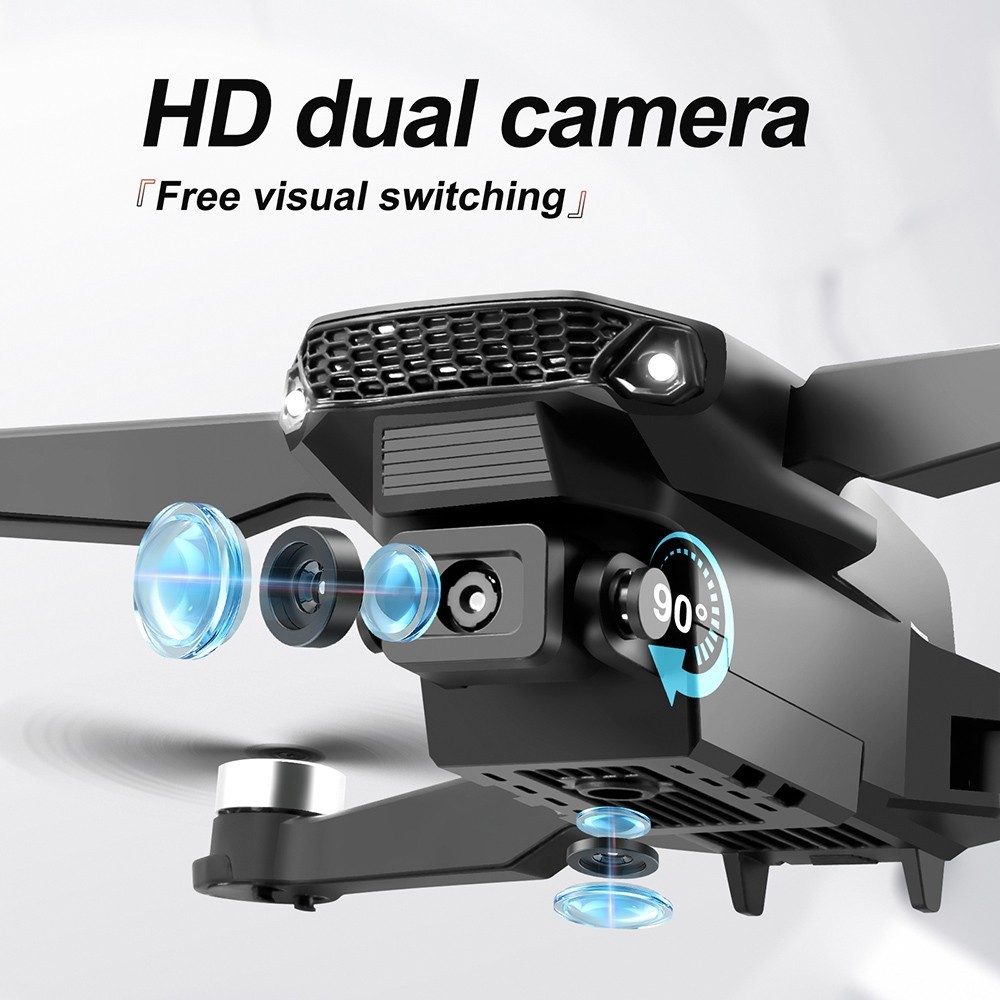 E88 EVO Brushless Motor Drone with Dual Cameras, 2.4GHz, 2.4G WIFI, Optical Flow Positioning, 2 Batteries, Grey