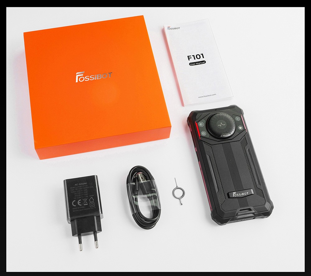 FOSSiBOT F101 Rugged Smartphone, 4GB+64GB, AI Triple Camera, 123dB Speaker, 10600mAh Large Battery, Fingerprint/Face Unlock, 5.45 inch HD+ IPS Screen, Android 12