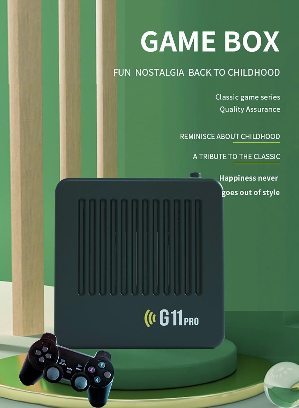 G11 Pro Game Box Amlogic S905X3 64-bit, 16GB eMMC, Android 9.0, 5G WiFi, 64GB TF Card - 15,000 Games - EU Plug