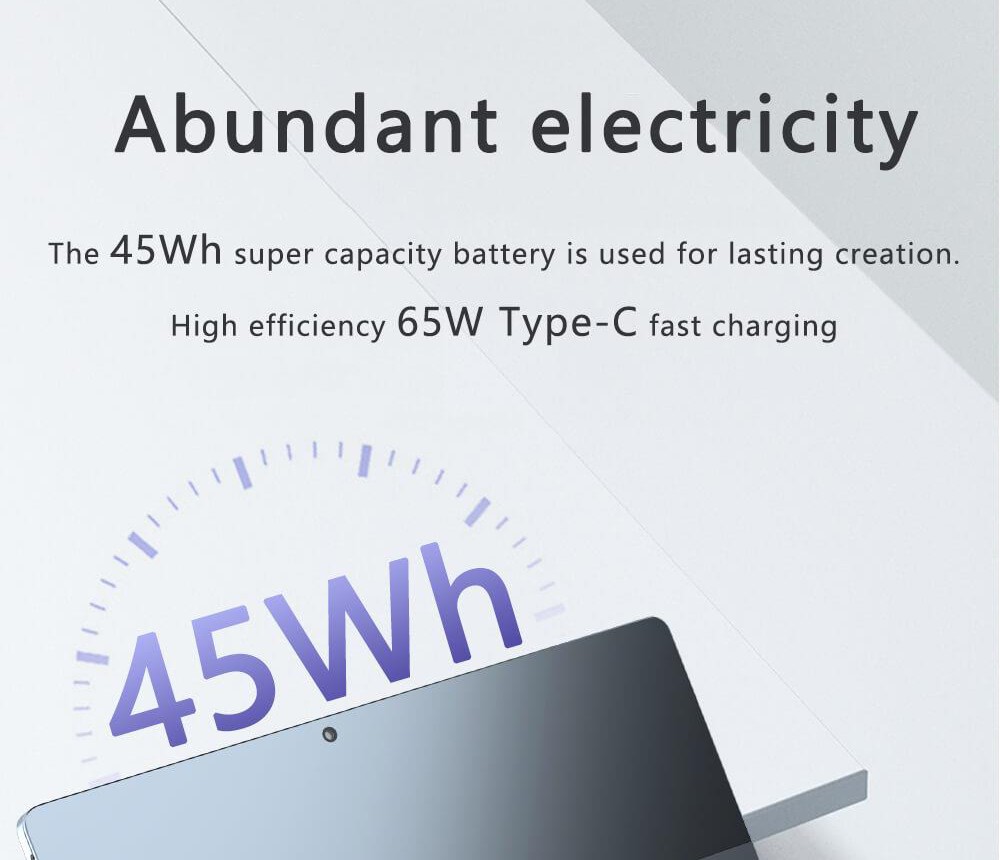 KUU LebookⅡ Laptop 2K Touch IPS Display Intel Core i7--1165G7 CPU 16GB LPDDR4 512GB PCIE SSD Windows 11 Pro Fingerprint Unlock