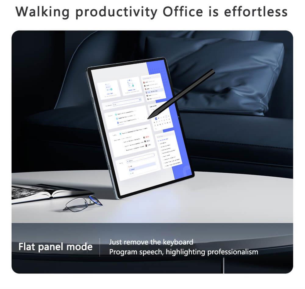 KUU LebookⅡ Laptop 2K Touch IPS Display Intel Core i7--1165G7 CPU 16GB LPDDR4 512GB PCIE SSD Windows 11 Pro Fingerprint Unlock