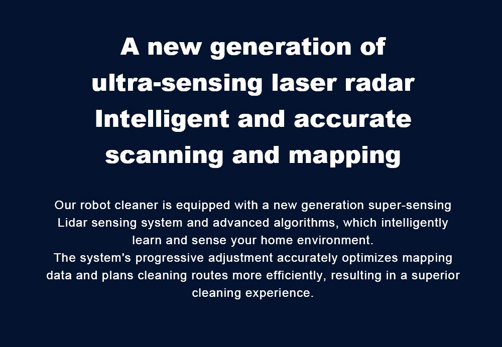 Robotický vysávač Liectroux G7, sací výkon 6500Pa, laserová navigácia, batéria 5200 mAh, prevádzka 180 min - čierny, zástrčka EÚ