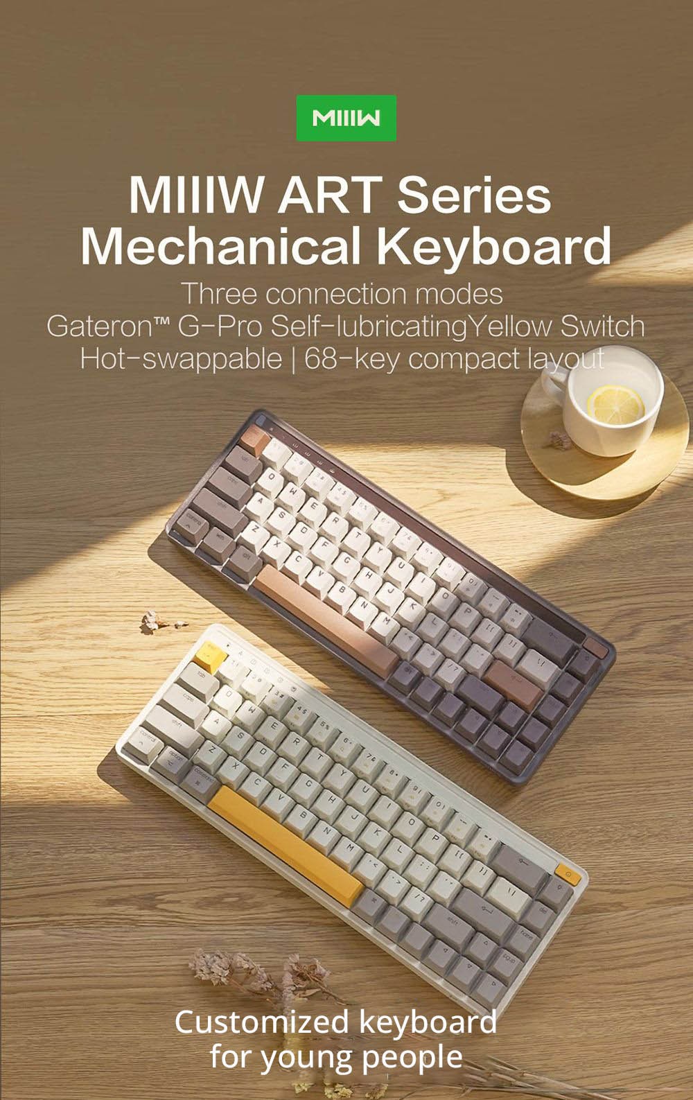 MIIIW ART Series K19 Three Modes Wireless Mechanical Keyboard