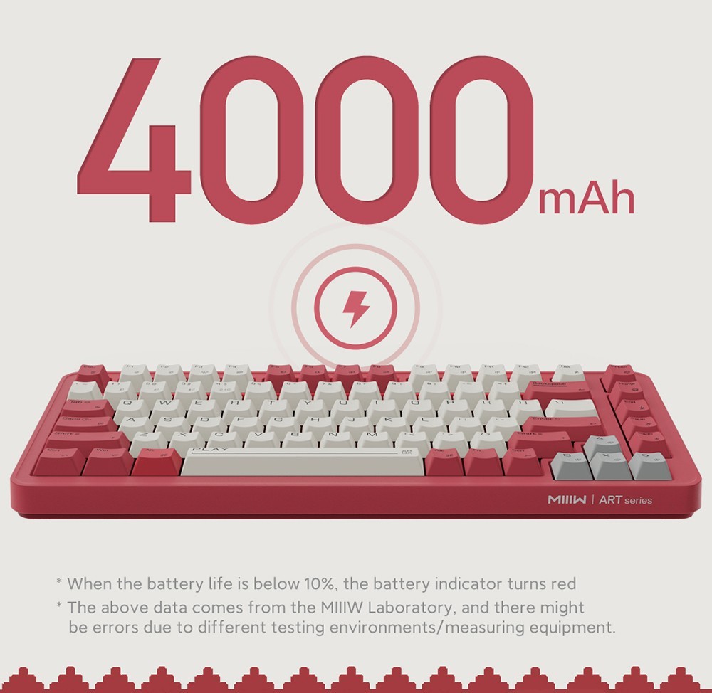 MIIIW Art Series Z830 Mechanical Keyboard 83 Keys Triple-mode - Beige