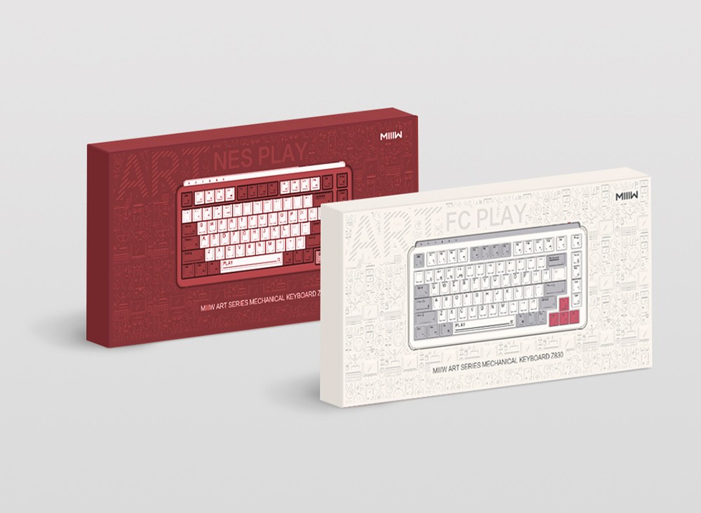 MIIIW Art Series Z830 Mechanical Keyboard 83 Keys Triple-mode - Beige
