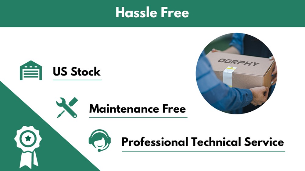 OGRPHY LiFePO4 12V 200Ah Lithium Battery Pack Backup Power, 2560Wh with BMS 100A, Up to 5000 Deep Cycles