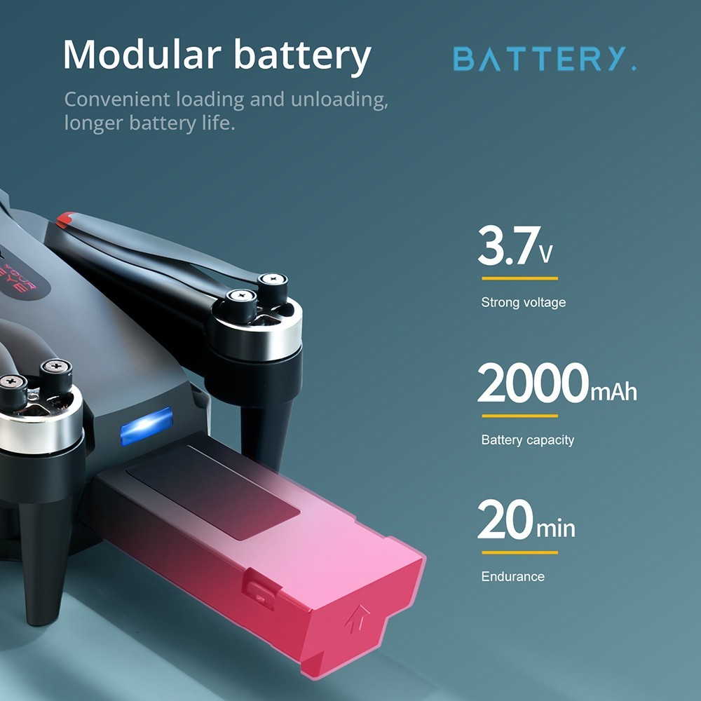 S151 Foldable Brushless Drone 2.4GHz Optical Flow Positioning 4-Sided Obstacle Avoidance - 2 Batteries, Dual Cameras