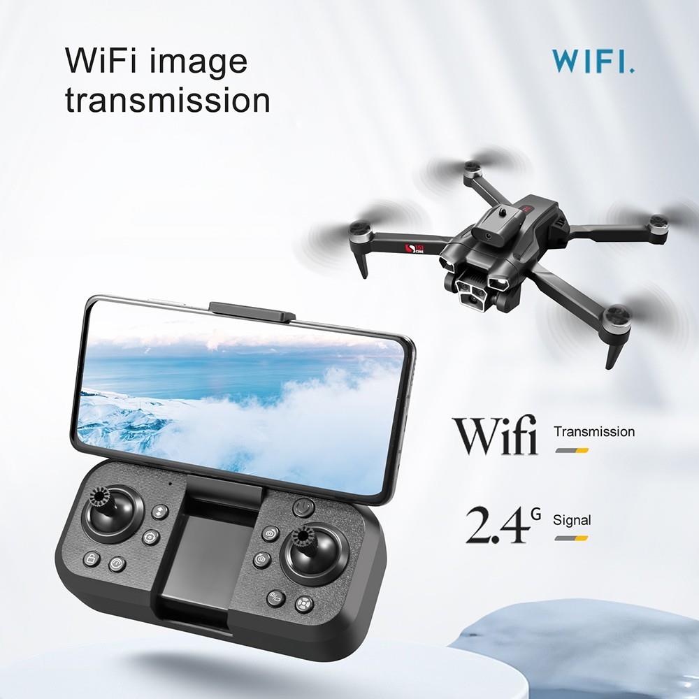 S151 Foldable Brushless Drone 2.4GHz Optical Flow Positioning 4-Sided Obstacle Avoidance - 1 Battery, Dual Cameras