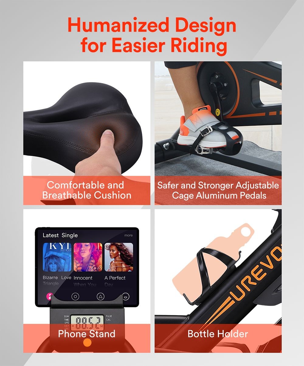 UREVO UR9SB00 Flywheel Indoor Exercise Bike