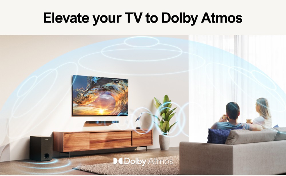 Barre de son Ultimea Nova S50 3 haut-parleurs Son surround 3D, haut-parleur 2.1 canaux