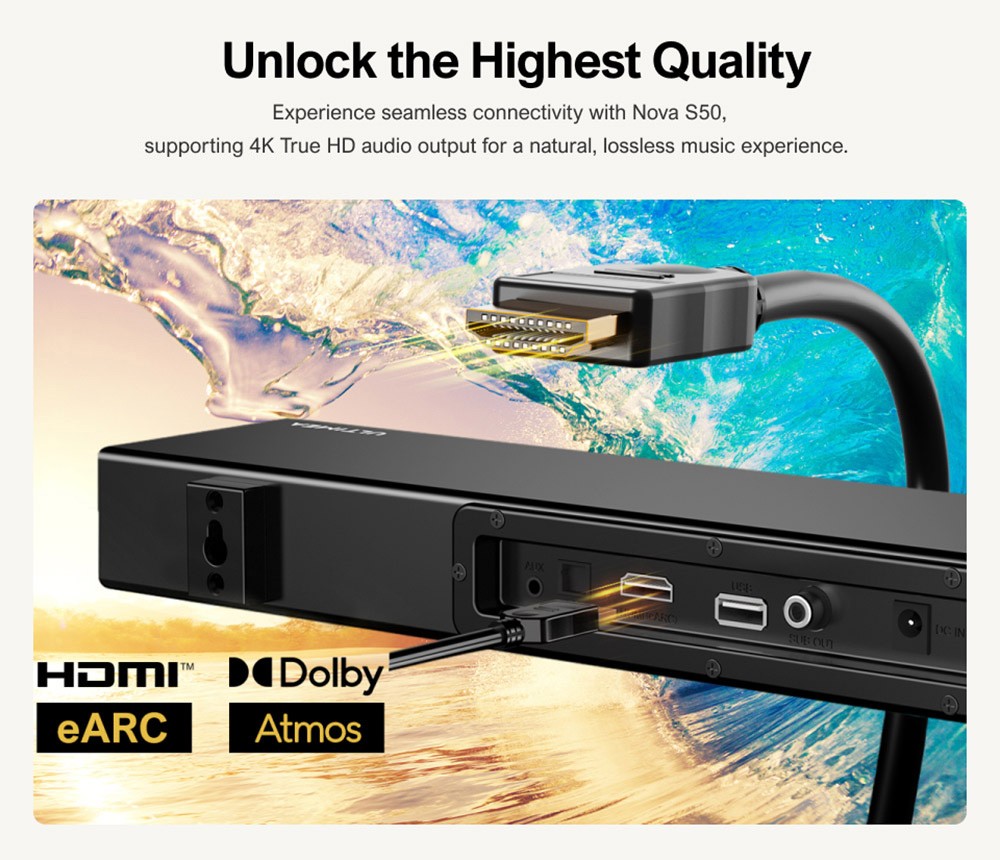 Ultimea Nova S50 Soundbar Subwoofer Kit Dolby Atmos Certification