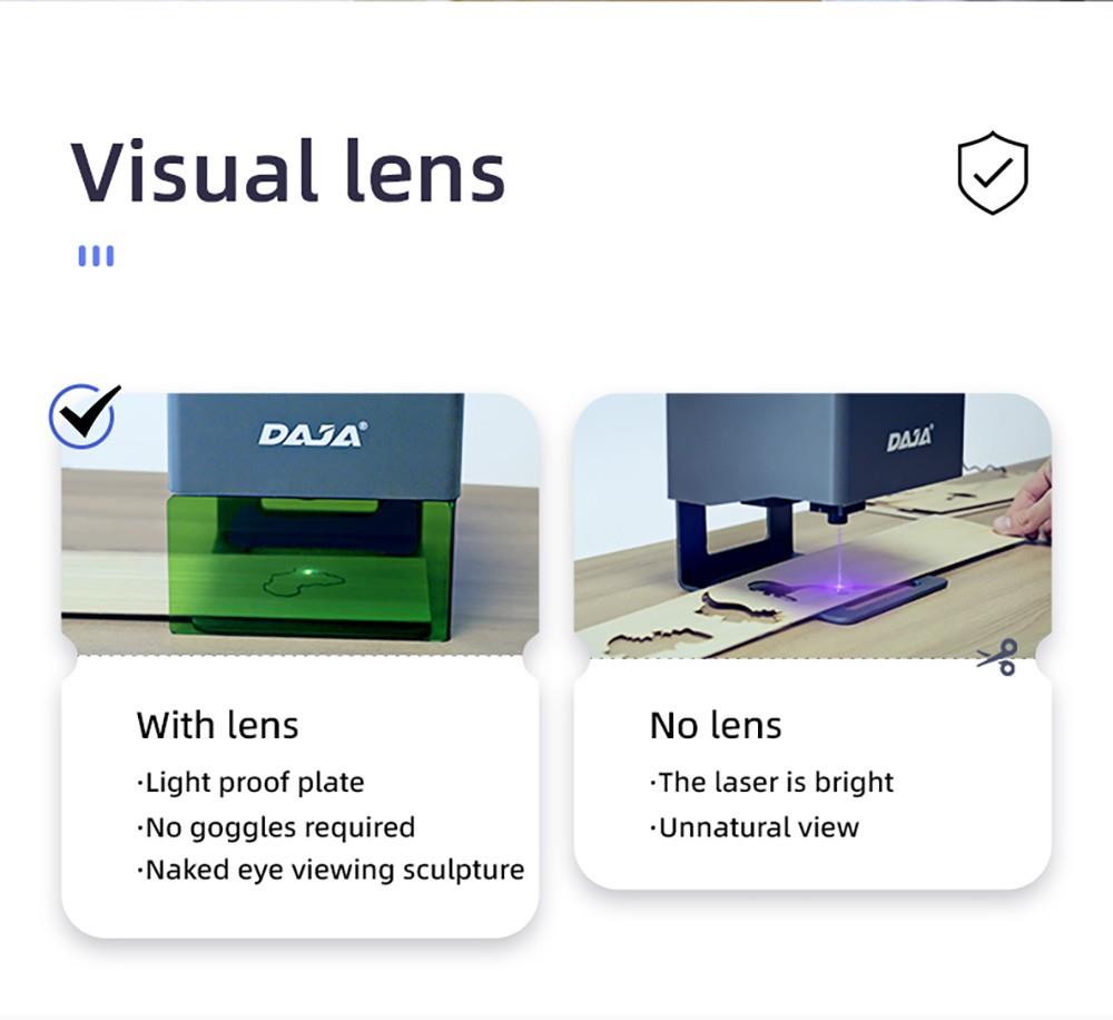 DAJA DJ6 3W Mini Laser Engraver with Heightened Columns Goggles, APP Control, 80mm*80mm - EU Plug