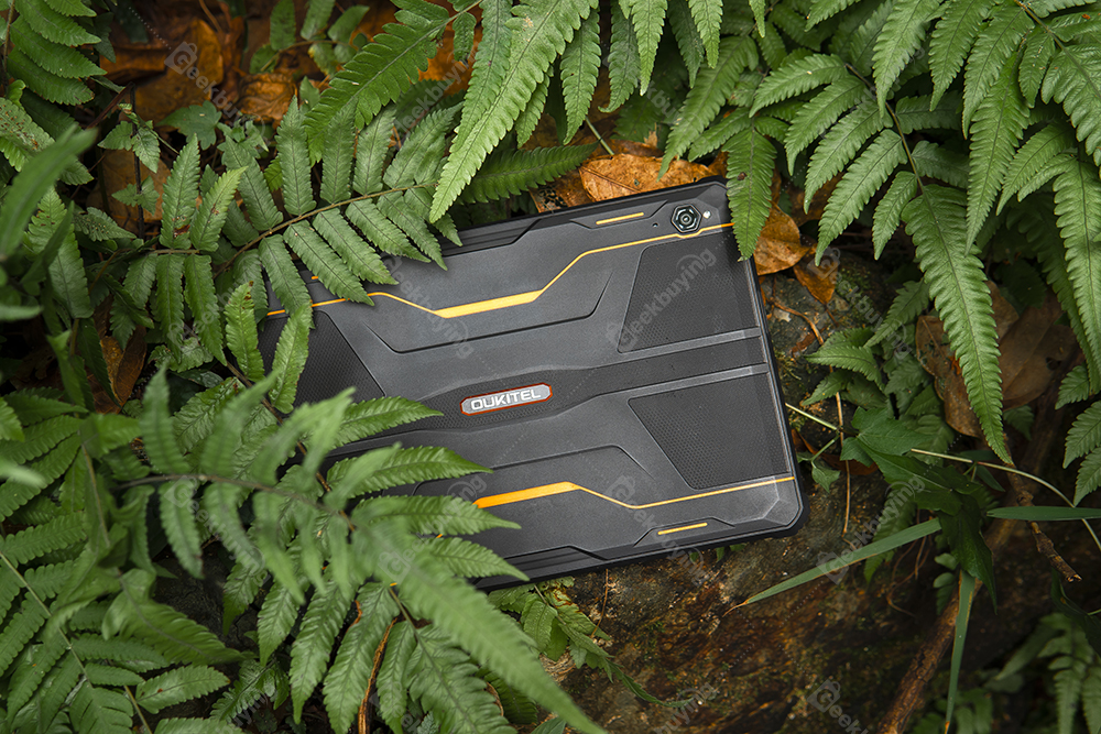 OUKITEL RT5 Rugged Android 13 Tablet, 10.1 Inch 1920x1200 FHD, MTK MT8788 Octa Core 2.0GHz, 14GB RAM 256GB ROM, 16MP Front&Rear Camera, Dual 4G SIM, GPS/GALILEO/GLONASS, Wi-Fi BT TF, 11000mAh Battery 33W Fast Charging, Water/Dust/Shock-proof - Black