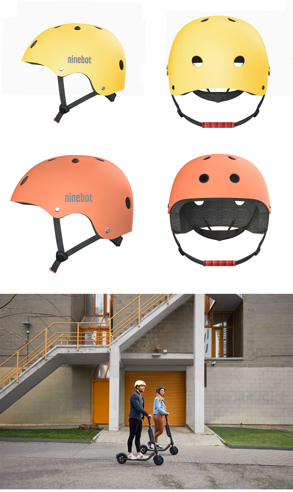 Ninebot KickScooter D18E Electric Scooter Foldable 10 inch Pneumatic Tires 250W Hub Motor 25km/h Max Speed 36V 5.0Ah Battery 18km Range Powered by Segway