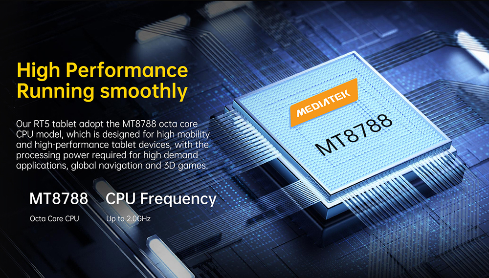 OUKITEL RT5 Rugged Android 13 Tablet, 10.1 Inch 1920x1200 FHD, MTK MT8788 Octa Core 2.0GHz, 14GB RAM 256GB ROM, 16MP Front&Rear Camera, Dual 4G SIM, GPS/GALILEO/GLONASS, Wi-Fi BT TF, 11000mAh Battery 33W Fast Charging, Water/Dust/Shock-proof - Black