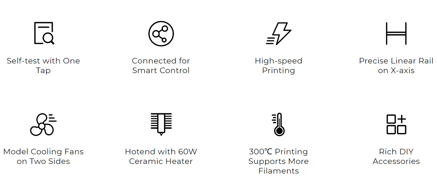 3D tlačiareň Creality Ender-3 V3 KE, automatické vyrovnávanie, 0. Presnosť tlače 1 mm, maximálna rýchlosť tlače 500 mm/s, 220*220*240 mm