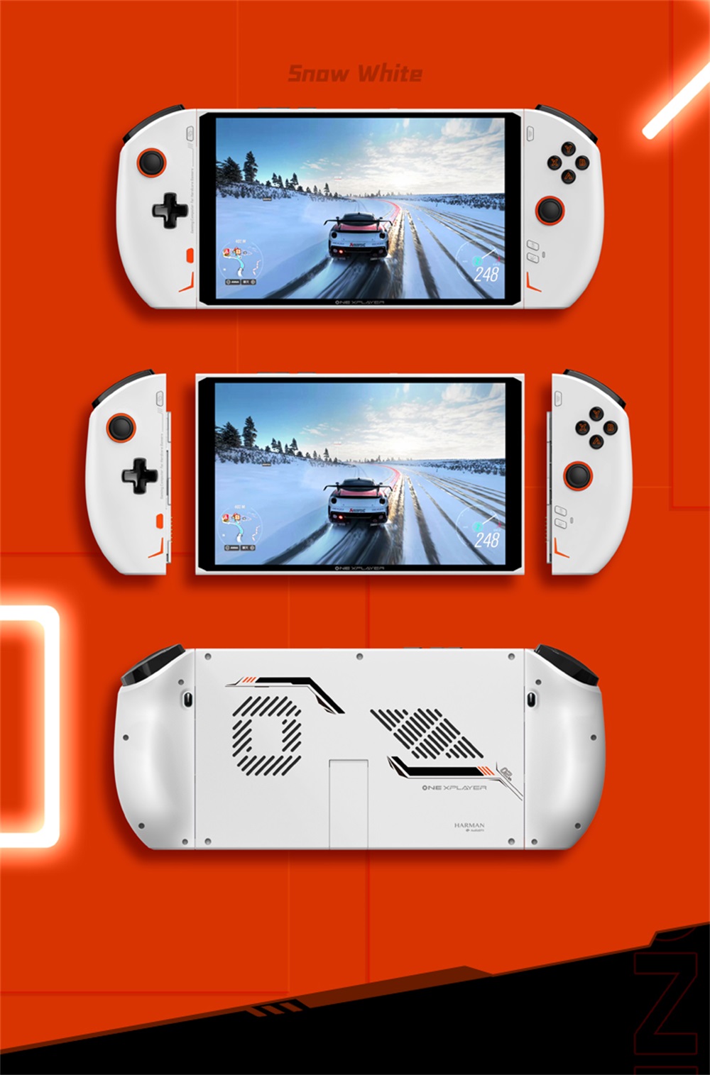 One Netbook OneXPlayer 2 Pro 5 in 1 Handheld Gaming PC 8.4'' 2K IPS Screen AMD Ryzen 7 7840U 32GB LPDDR5 RAM 2TB M.2 Windows 11 EU - Black