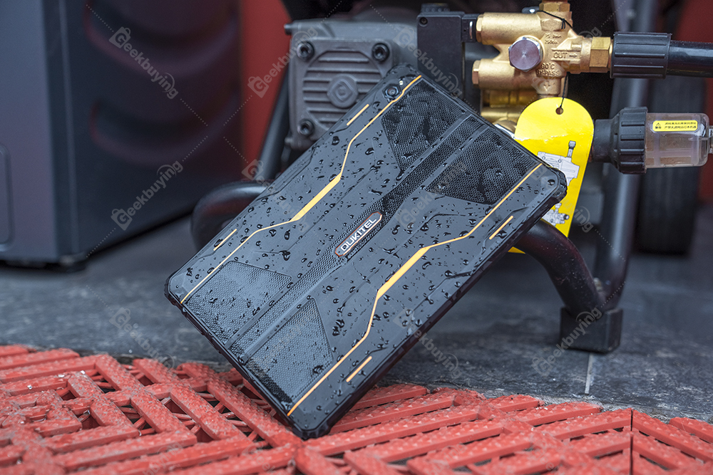 OUKITEL RT5 Rugged Android 13 Tablet, 10.1 Inch 1920x1200 FHD, MTK MT8788 Octa Core 2.0GHz, 14GB RAM 256GB ROM, 16MP Front&Rear Camera, Dual 4G SIM, GPS/GALILEO/GLONASS, Wi-Fi BT TF, 11000mAh Battery 33W Fast Charging, Water/Dust/Shock-proof - Black